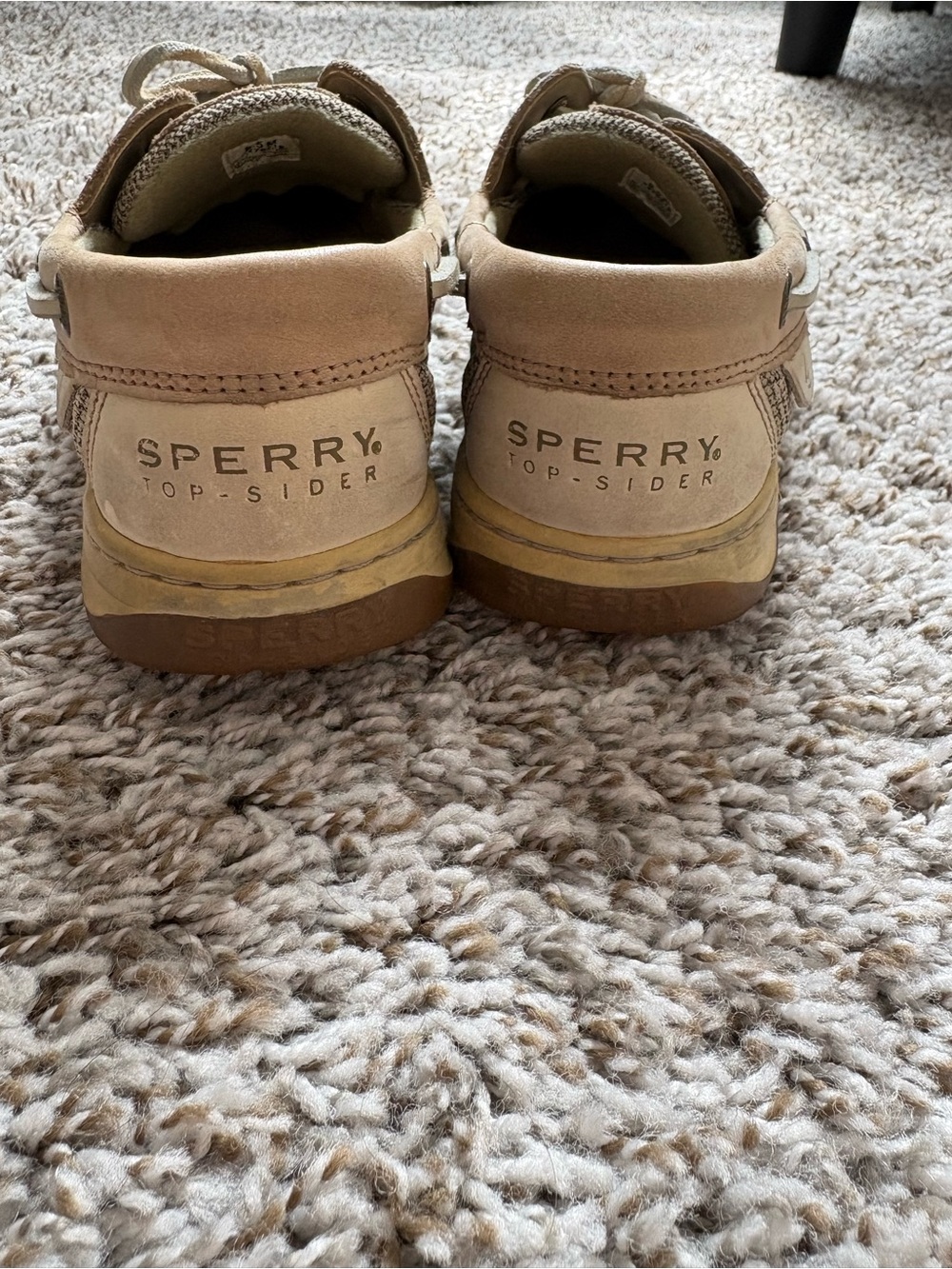 Sperry Women’s Light Tan Leather Deck Moccasins - Picture 3 of 6